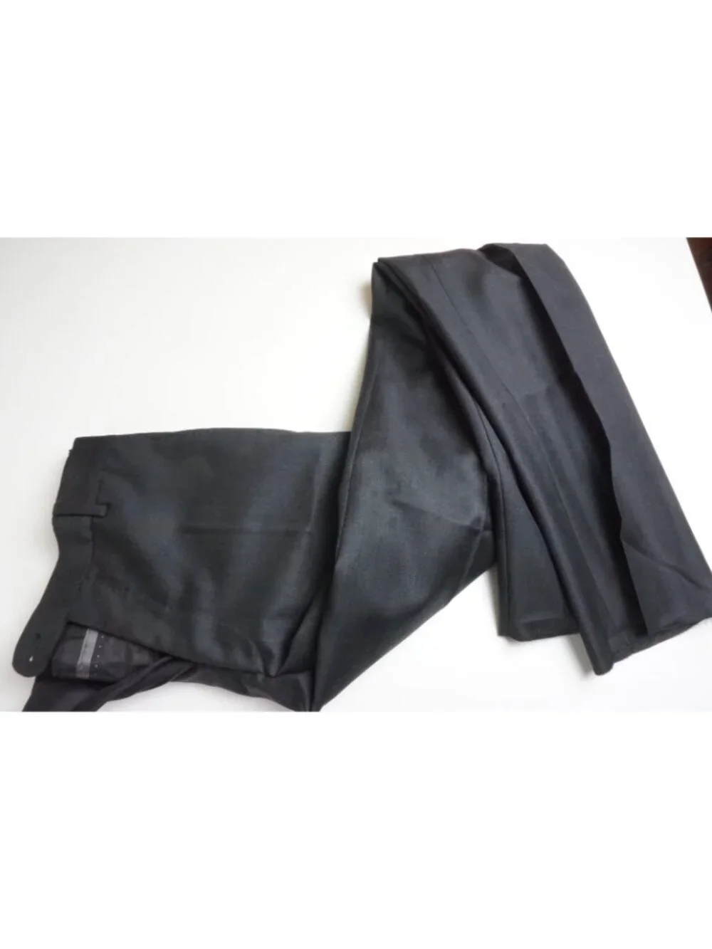 Flannel Bay Charcoal Gray S110s Wool 2 Pc Suit Jacket Pant 38 Brand New